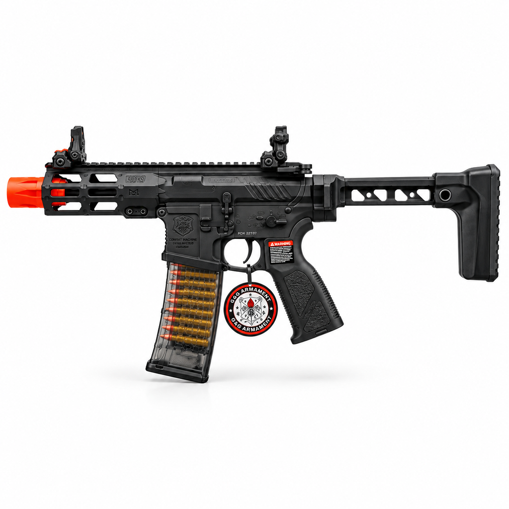 RIFLE DE AIRSOFT AEG G&G CM16 BATTO FOD SMG PRETO 6MM