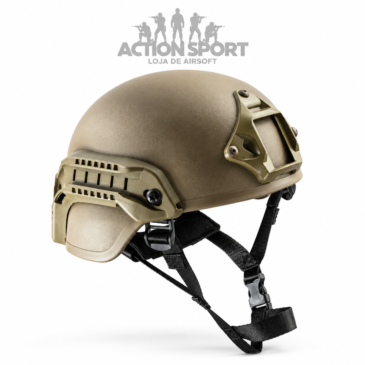 CAPACETE TÁTICO PARA AIRSOFT ROSSI TAN