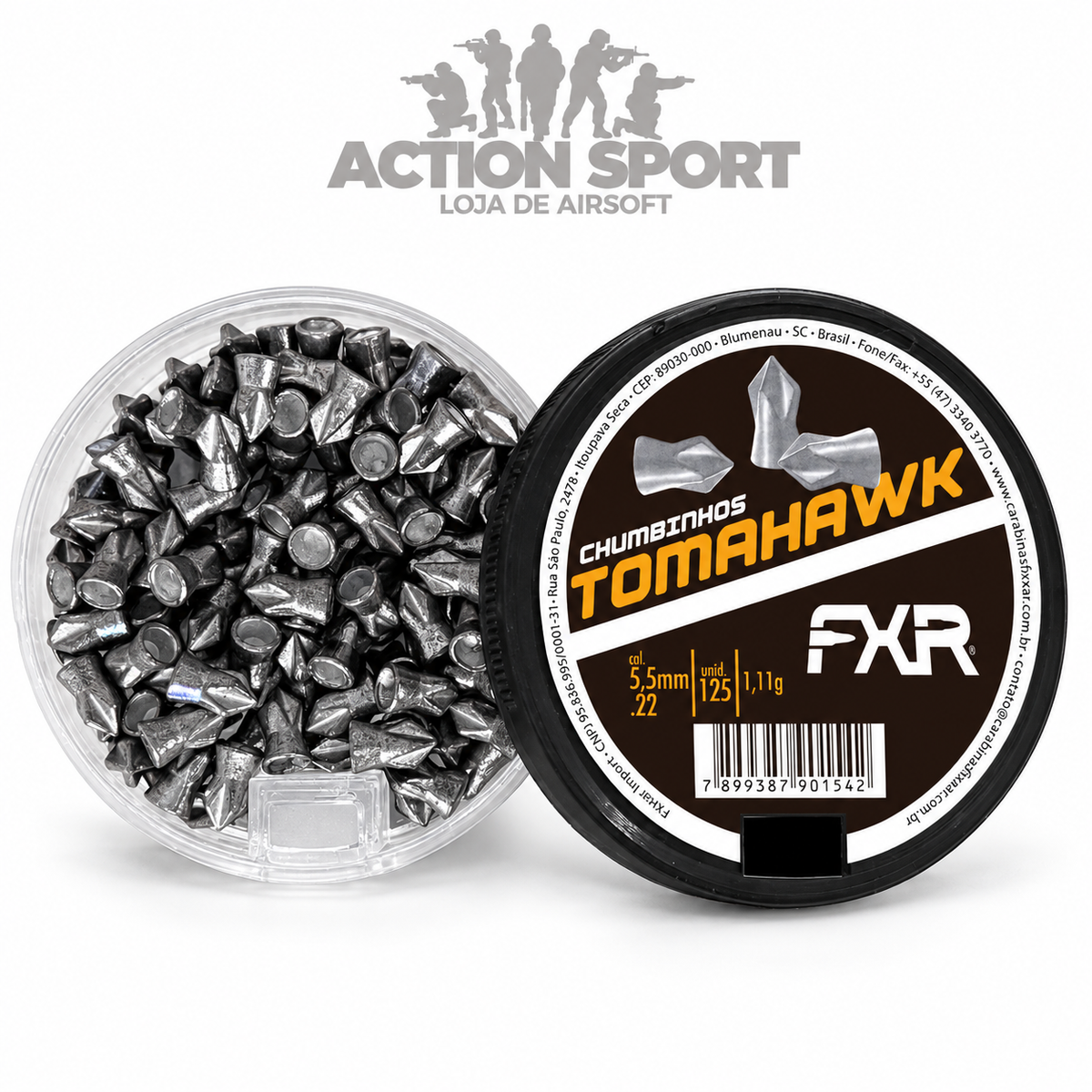 CHUMBINHO FXR TOMAHAWK 5,5MM 1,11G (125 UN)