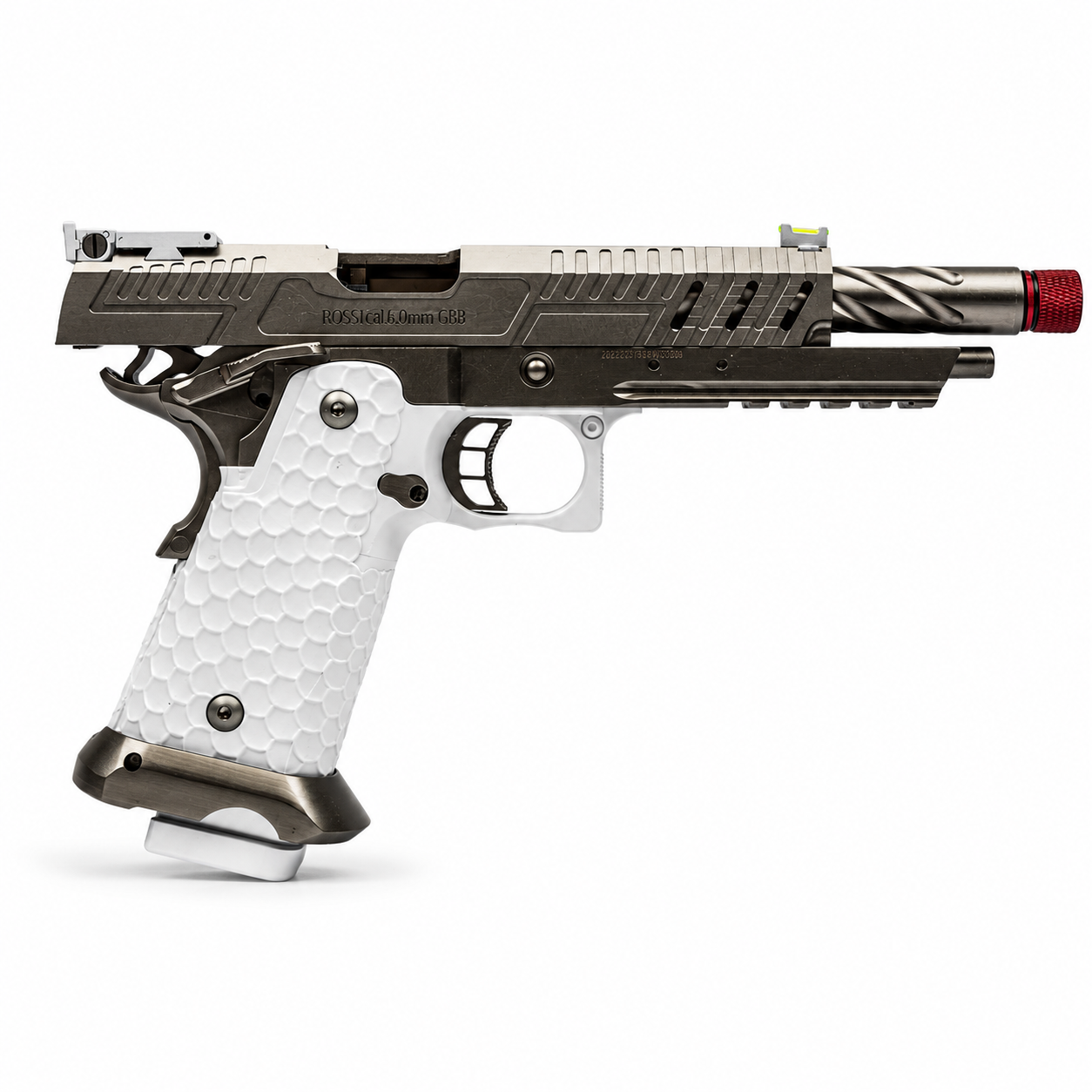 PISTOLA DE AIRSOFT ROSSI 1911 HI-CAPA SHADOW WHITE 6MM