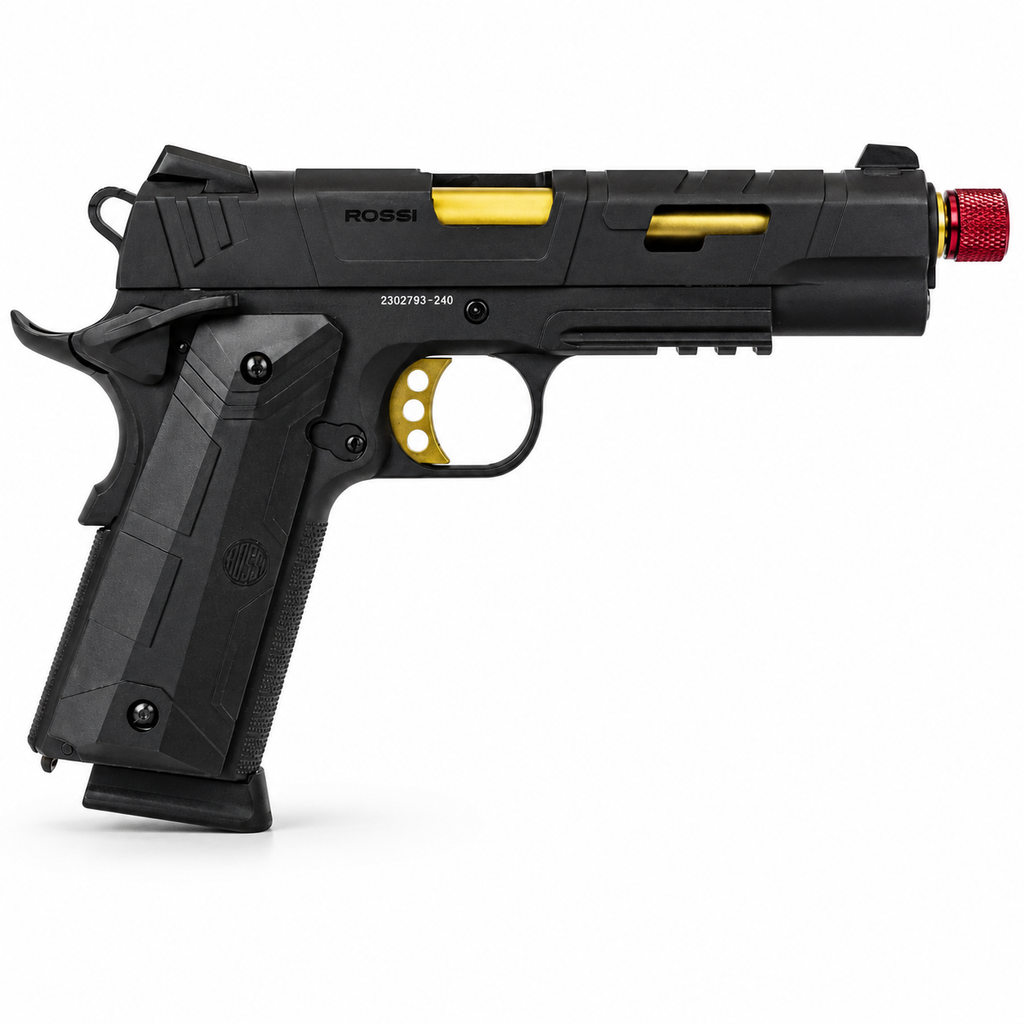 PISTOLA DE AIRSOFT ROSSI 1911 REDWINGS GOLD GBB BLOWBACK 6MM
