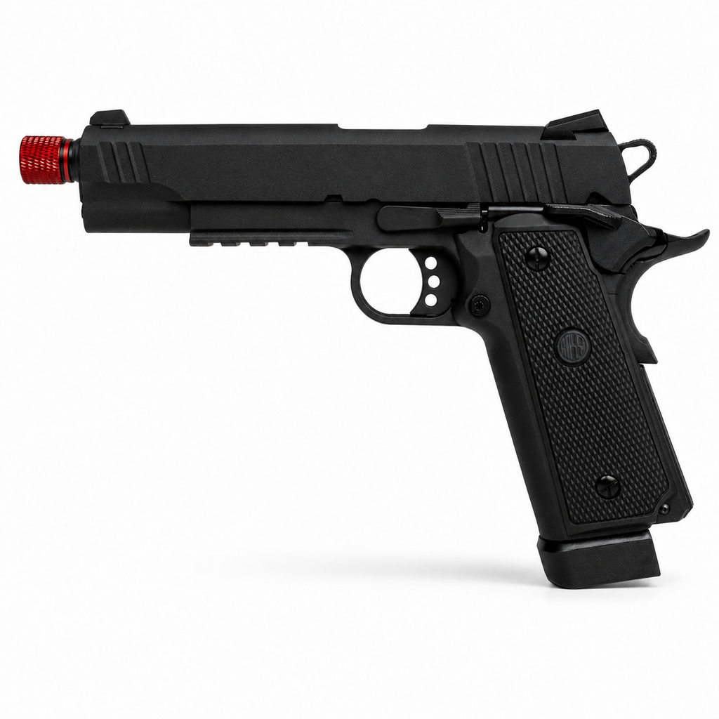 PISTOLA DE AIRSOFT ROSSI 1911 HI-CAPA BLACK OPS GBB 6MM