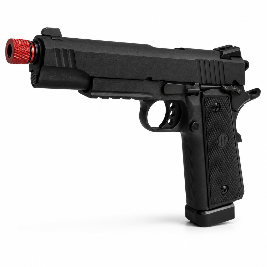 PISTOLA DE AIRSOFT ROSSI 1911 HI-CAPA BLACK OPS GBB 6MM