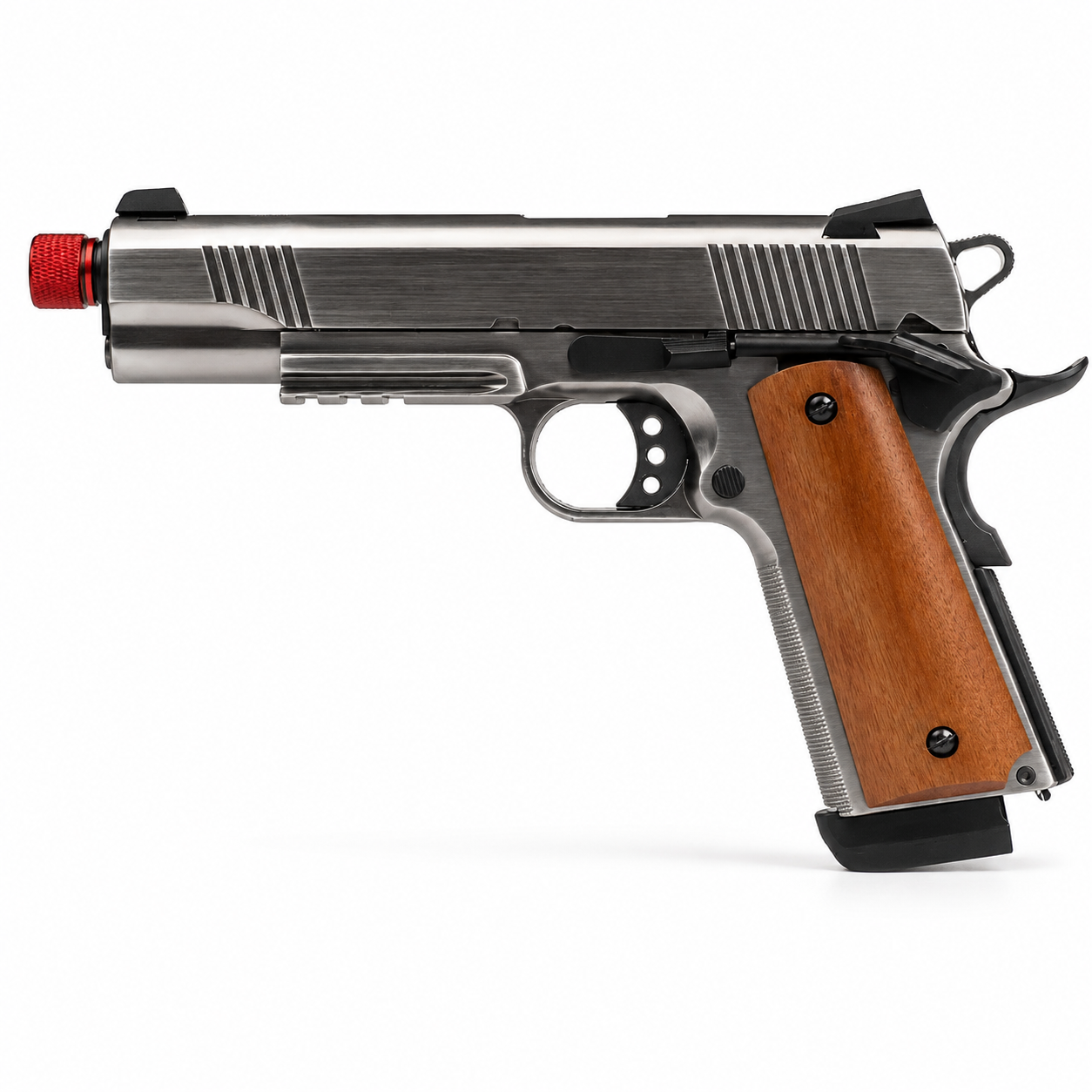 PISTOLA DE AIRSOFT GBB ROSSI 1911 SILVER/WOOD BLOWBACK 6MM