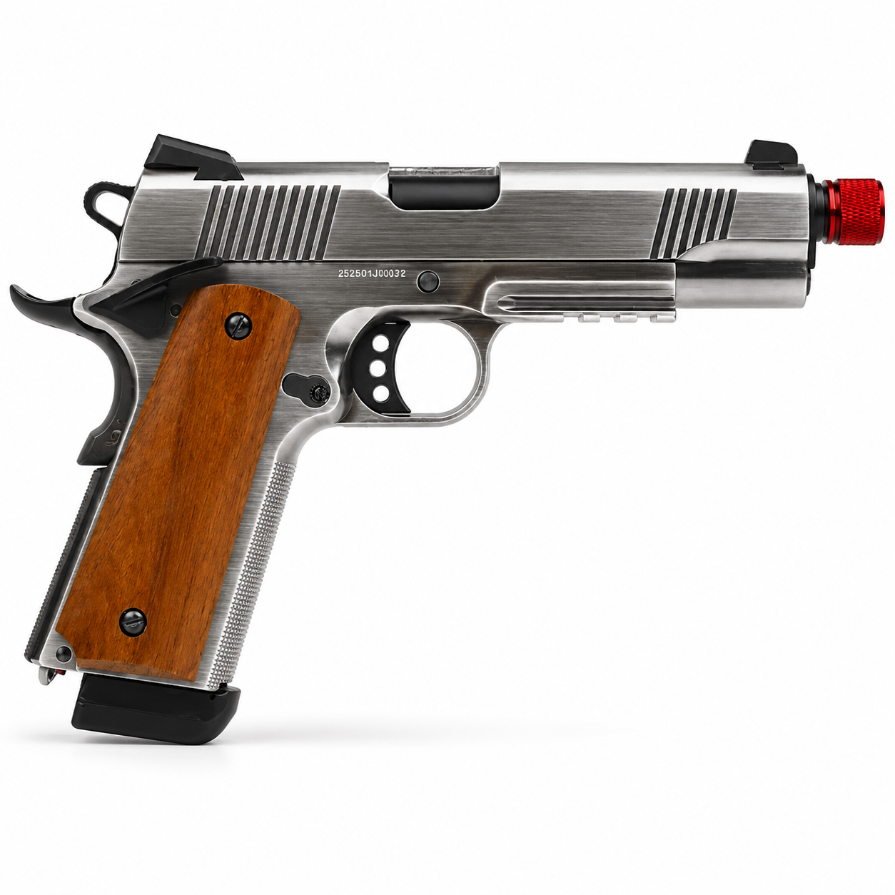 PISTOLA DE AIRSOFT GBB ROSSI 1911 SILVER/WOOD BLOWBACK 6MM