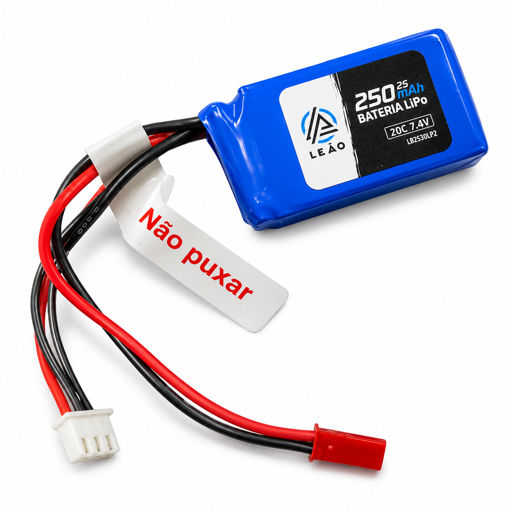 BATERIA LIPO LEÃO ULTRA 7.4V- 250MAH-20C (JST)
