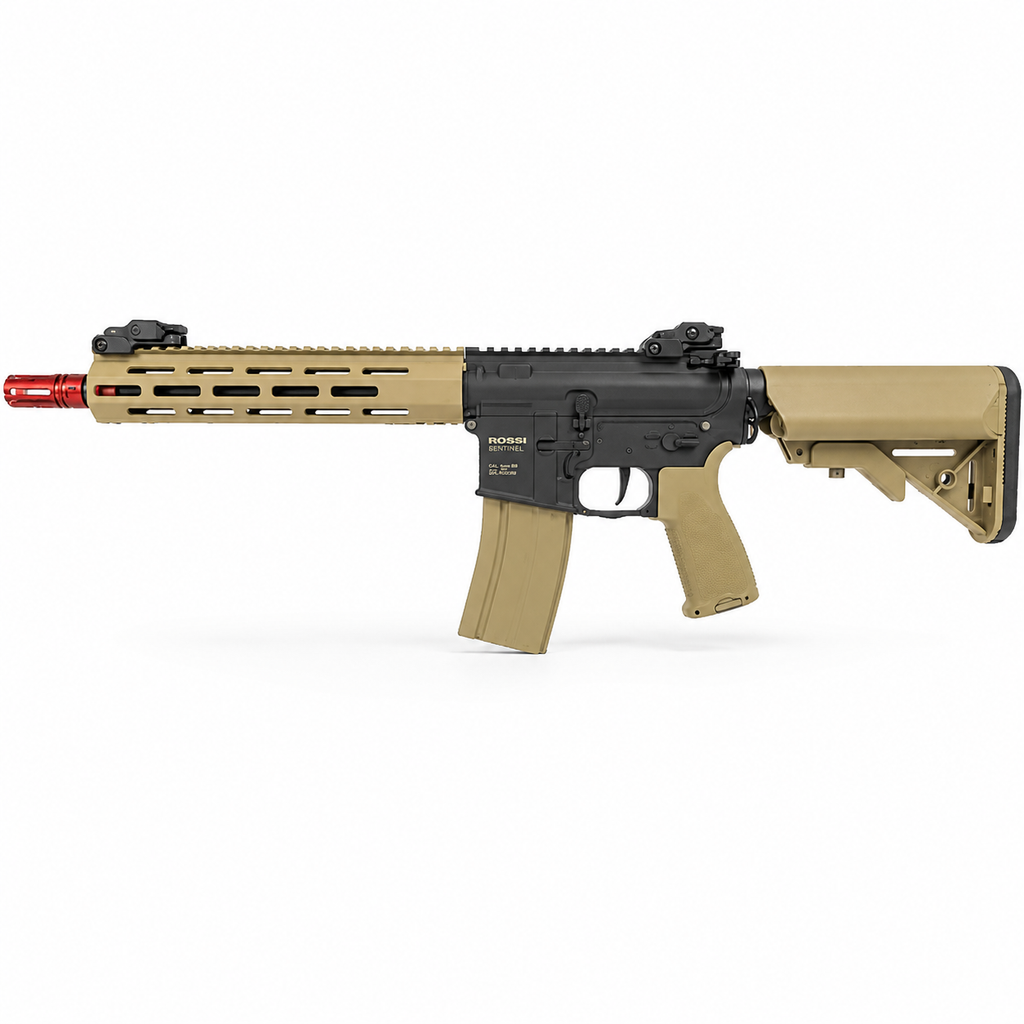 RIFLE DE AIRSOFT ELÉTRICO AR15 ROSSI SENTINEL 10" TAN M-LOK 6MM