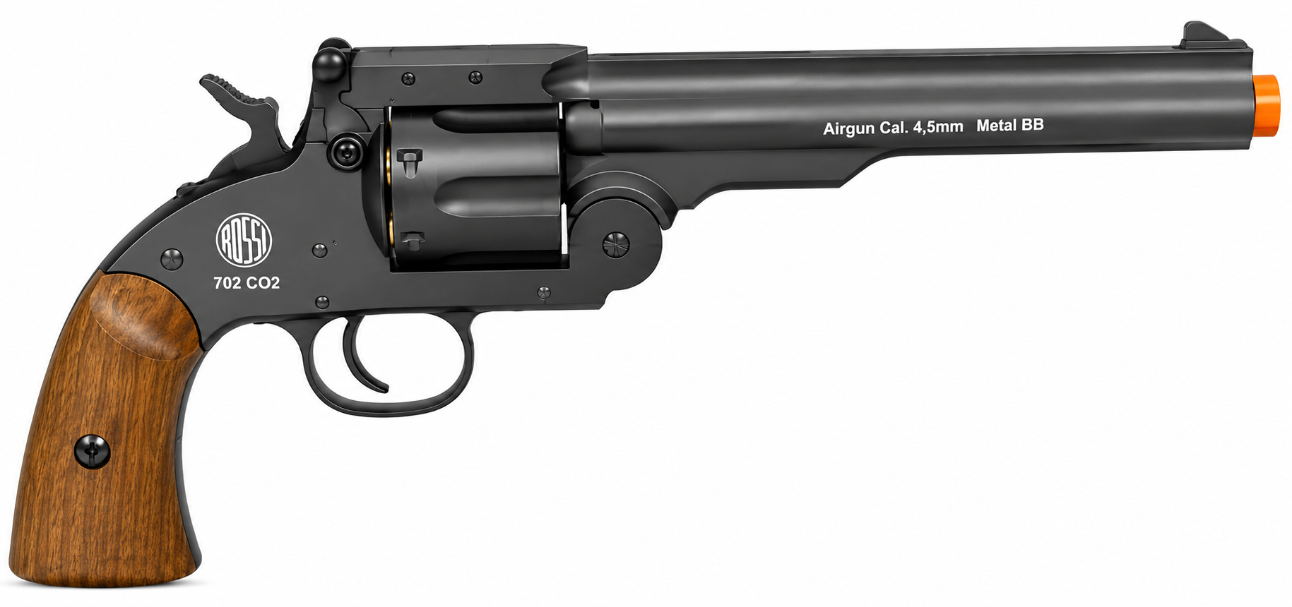 REVÓLVER DE PRESSÃO ROSSI COWBOY 7'' CO2 4,5MM