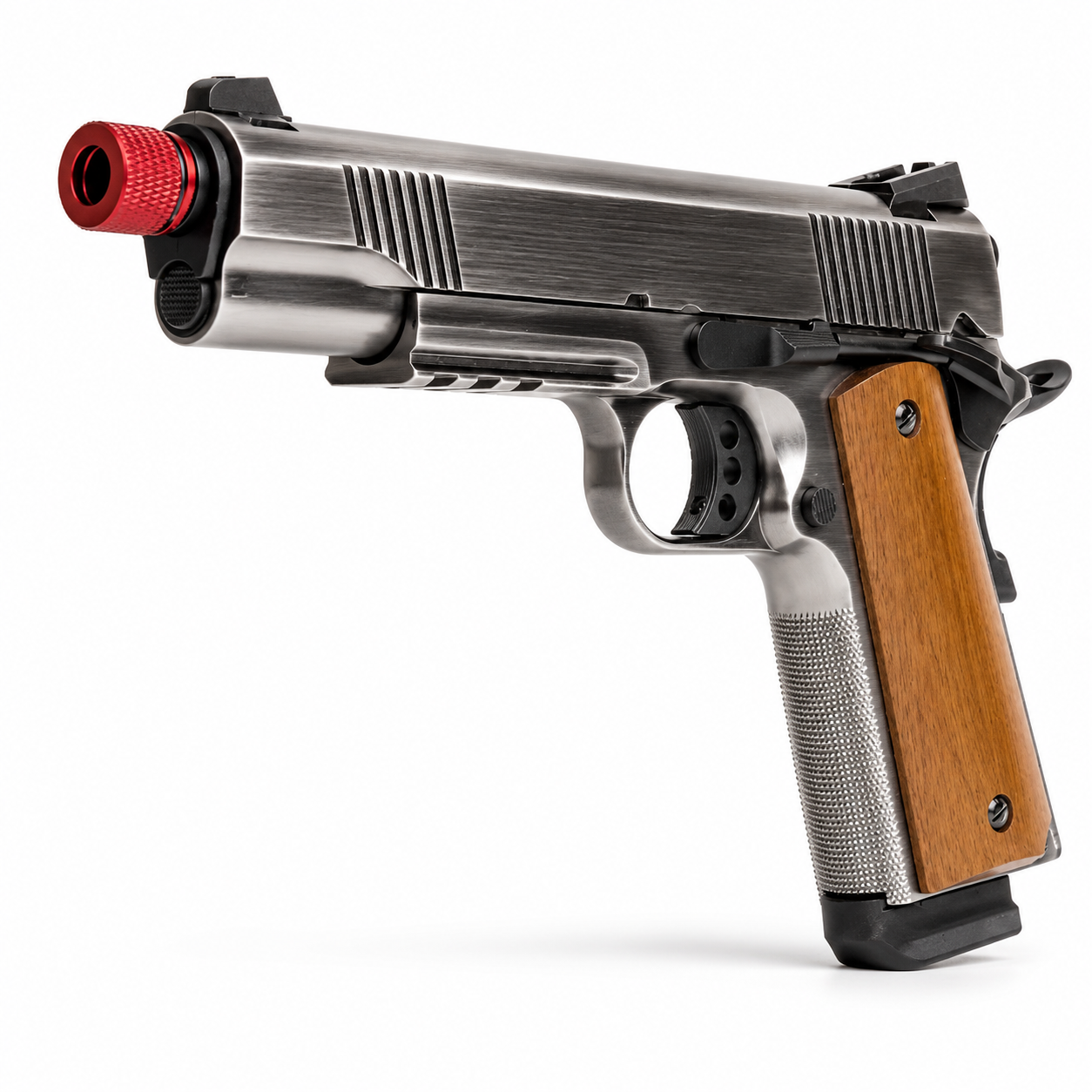 PISTOLA DE AIRSOFT GBB ROSSI 1911 SILVER/WOOD BLOWBACK 6MM
