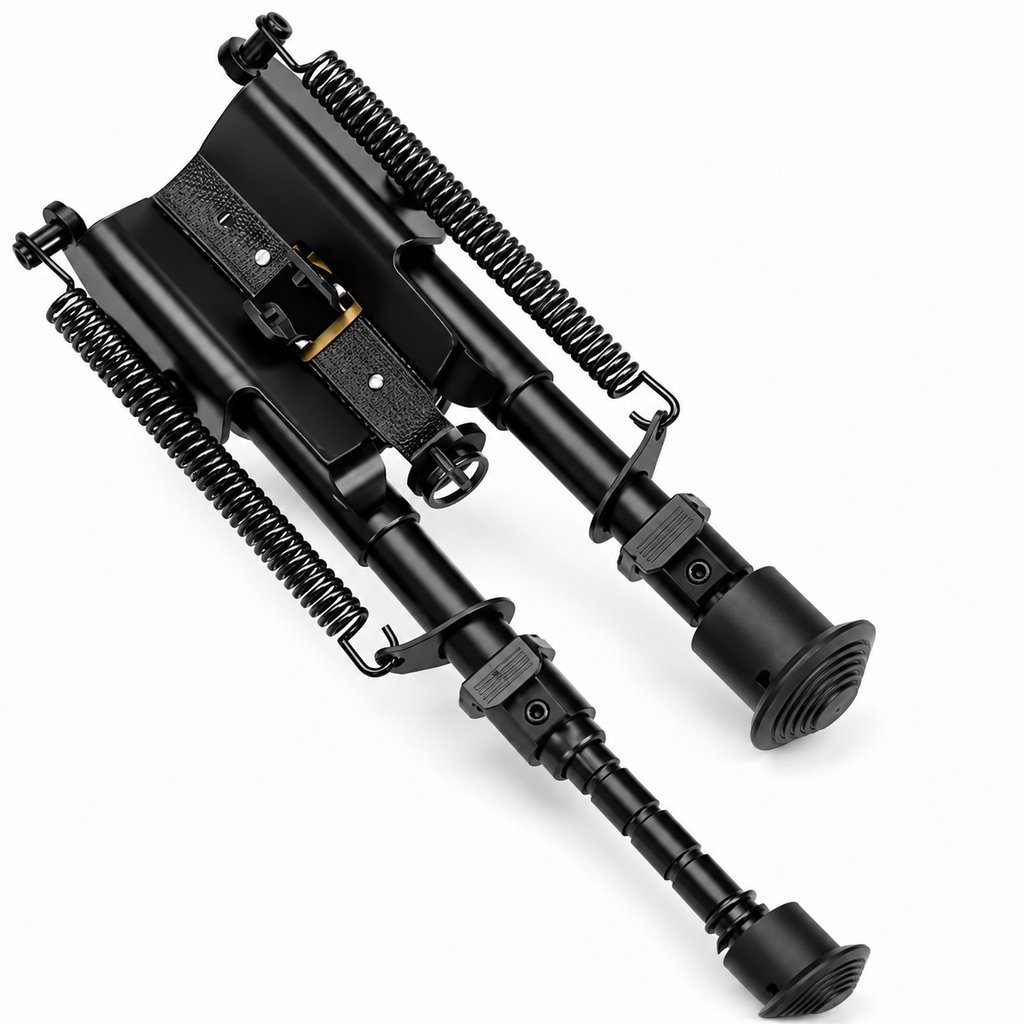 BIPÉ HARRIS FULL METAL PRETO-ADAPTADOR P/ TRILHO 22MM