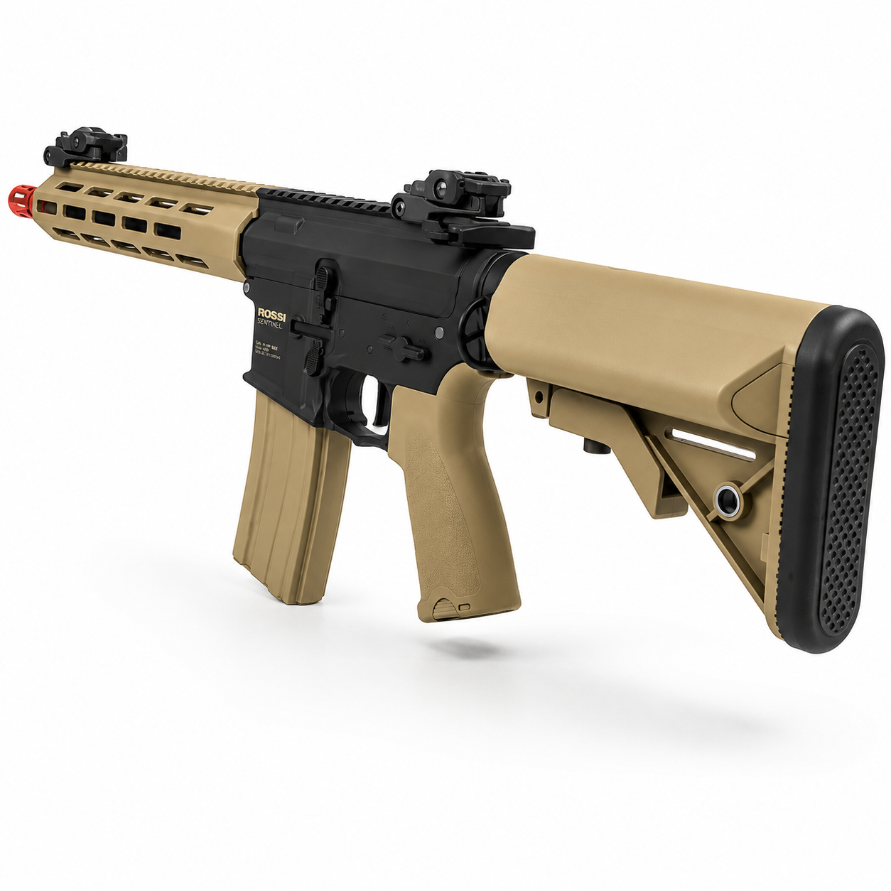 RIFLE DE AIRSOFT ELÉTRICO AR15 ROSSI SENTINEL 10" TAN M-LOK 6MM