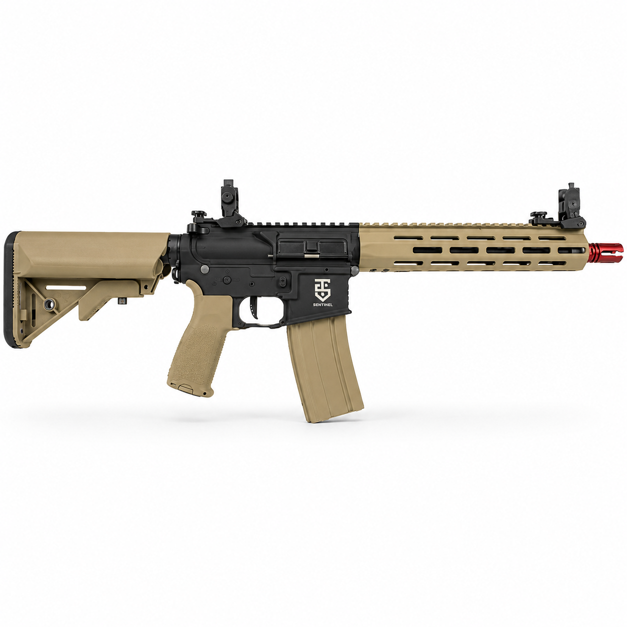 RIFLE DE AIRSOFT ELÉTRICO AR15 ROSSI SENTINEL 10" TAN M-LOK 6MM
