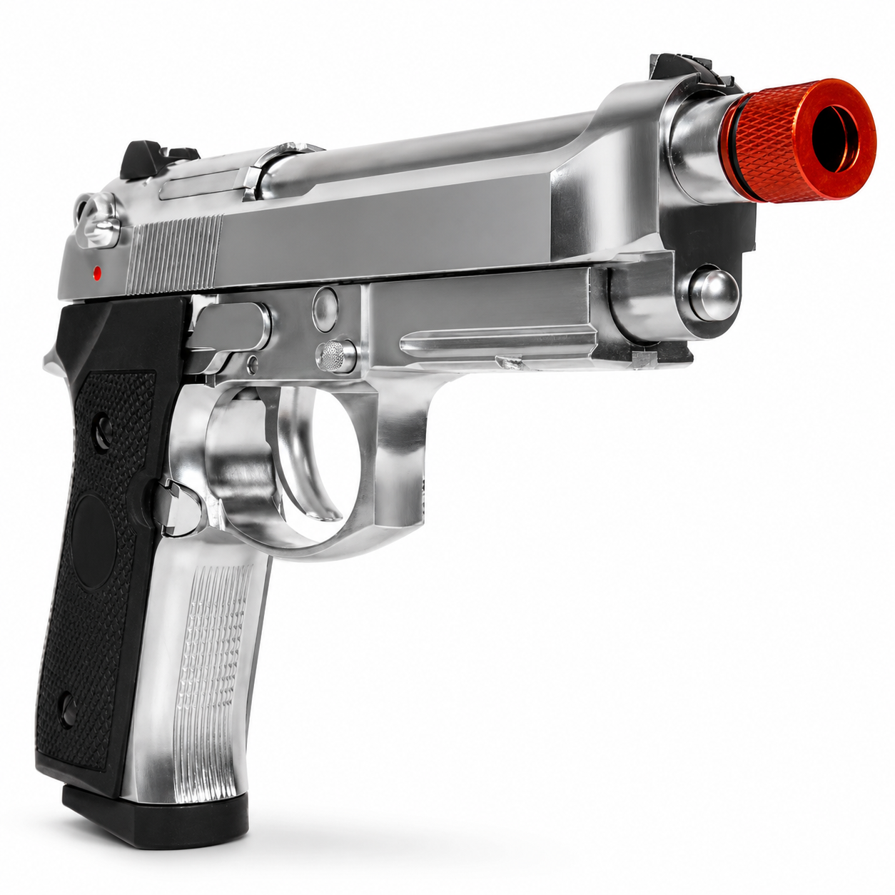 PISTOLA AIRSOFT GREEN GÁS ROSSI M92 SILVER BLOWBACK 6MM