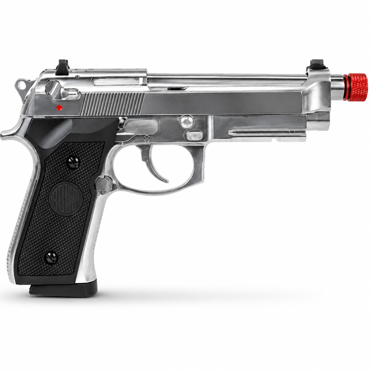 PISTOLA AIRSOFT GREEN GÁS ROSSI M92 SILVER BLOWBACK 6MM