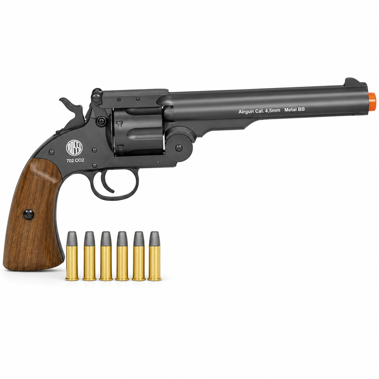 REVÓLVER DE PRESSÃO ROSSI COWBOY 7'' CO2 4,5MM