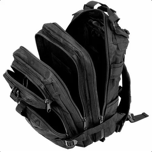 BOLSA TÁTICA MILITAR PRETA 30L