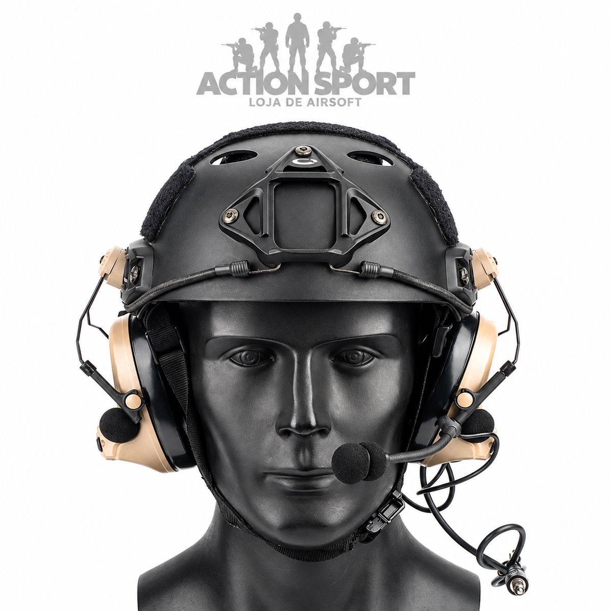 FONE TÁTICO WADSN COMTAC II P/ CAPACETE VERSÃO 2 DESERTO