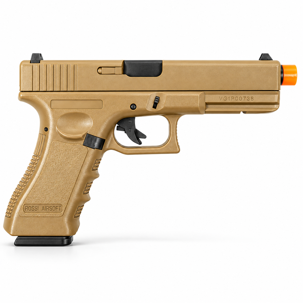 PISTOLA DE AIRSOFT GBB ROSSI GLOCK V17 TAN 6MM