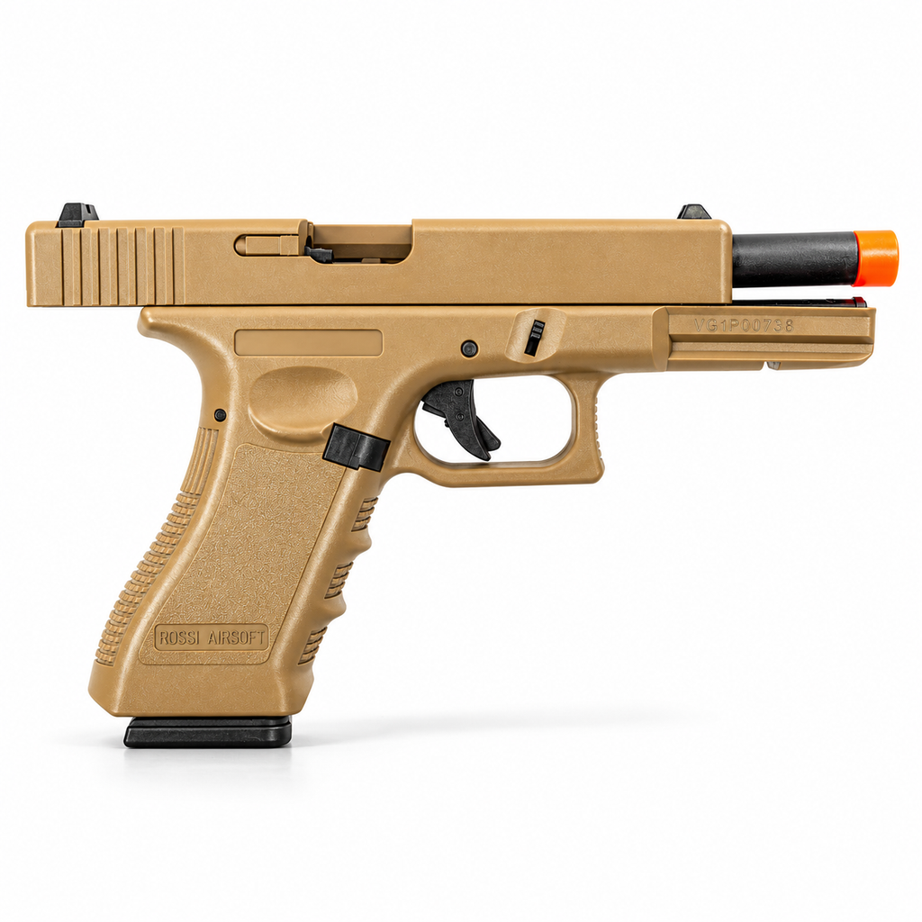 PISTOLA DE AIRSOFT GBB ROSSI GLOCK V17 TAN 6MM