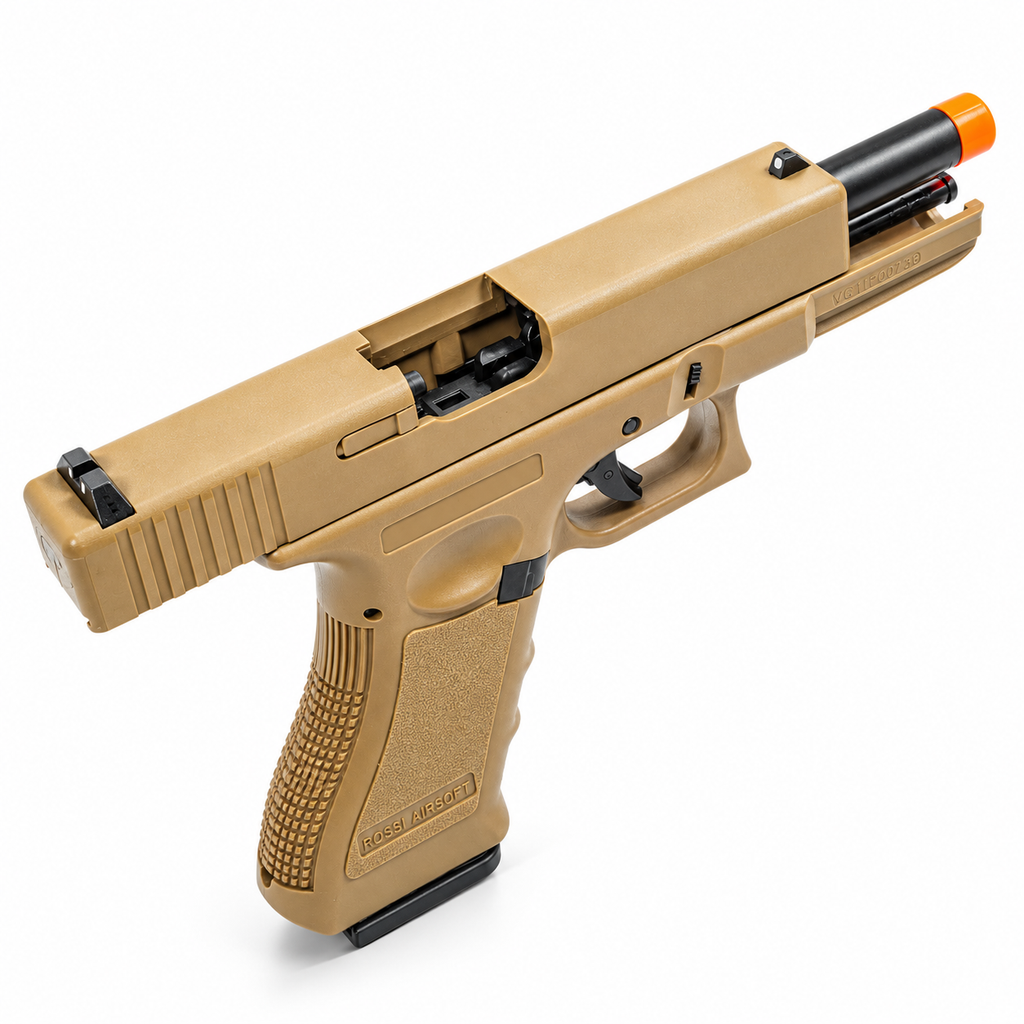 PISTOLA DE AIRSOFT GBB ROSSI GLOCK V17 TAN 6MM