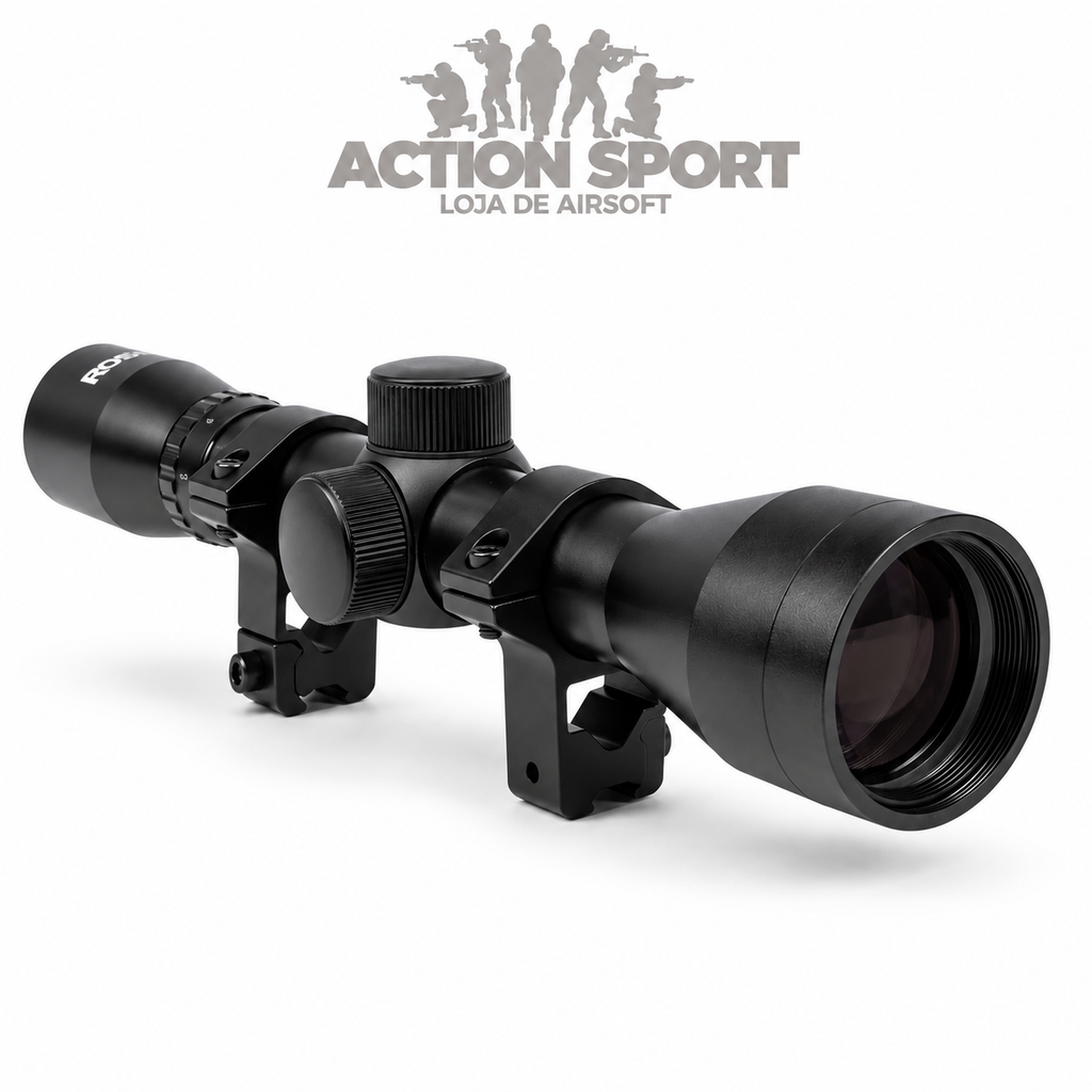 MIRA ÓPTICA LUNETA ROSSI 4X32 MOUNT ALTO (3/8 )