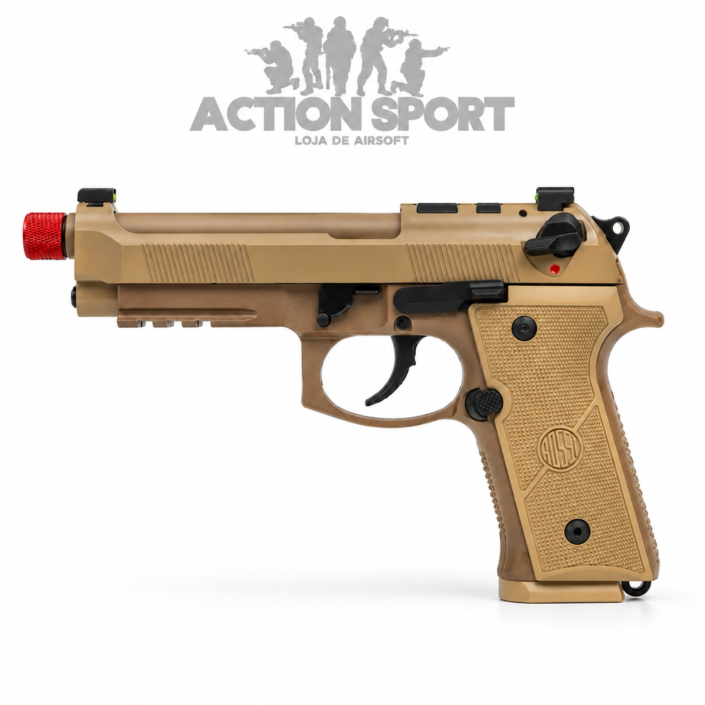 PISTOLA DE AIRSOFT GBB ROSSI M9A4 TAN BLOWBACK 6MM
