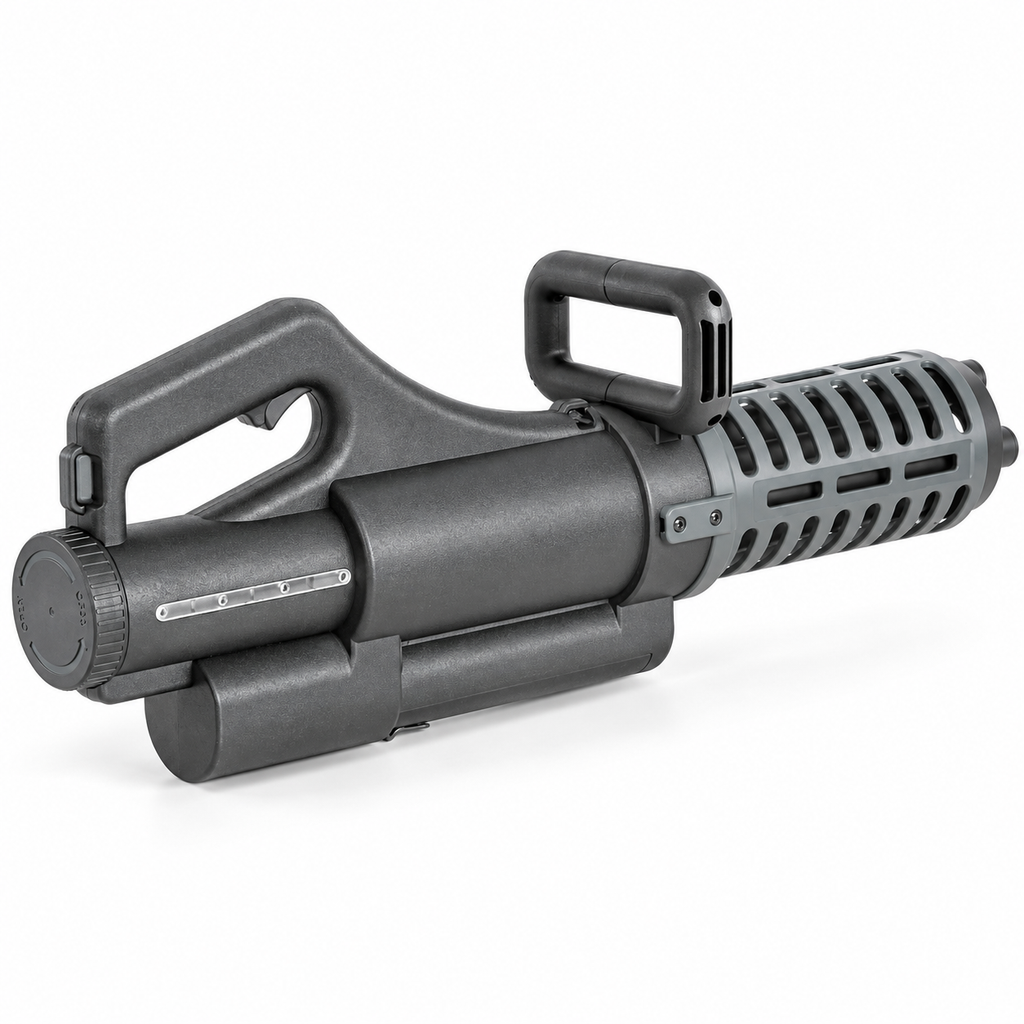 MINIGUN DE AIRSOFT AEG WELLPRO ROTATIVA 4 CANOS PRETA 6MM