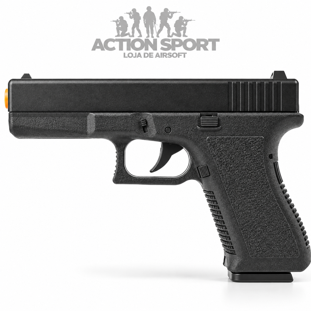 PISTOLA DE MOLA GK-V500 FERROLHO EM METAL 6MM + ALVOS
