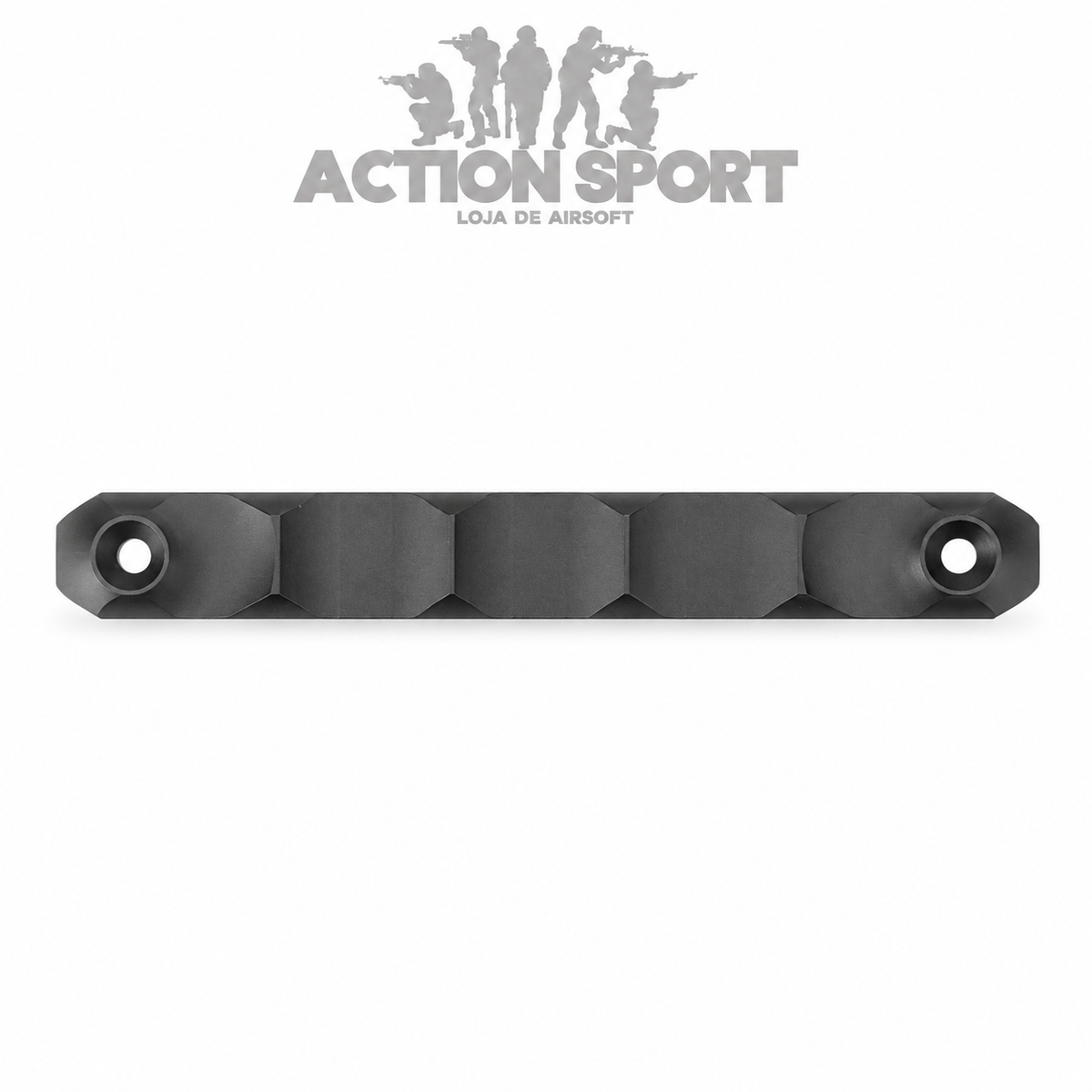 PROTETOR DE TRILHO CNC LONGO PRETO MP (M-LOK E KEYMOD)