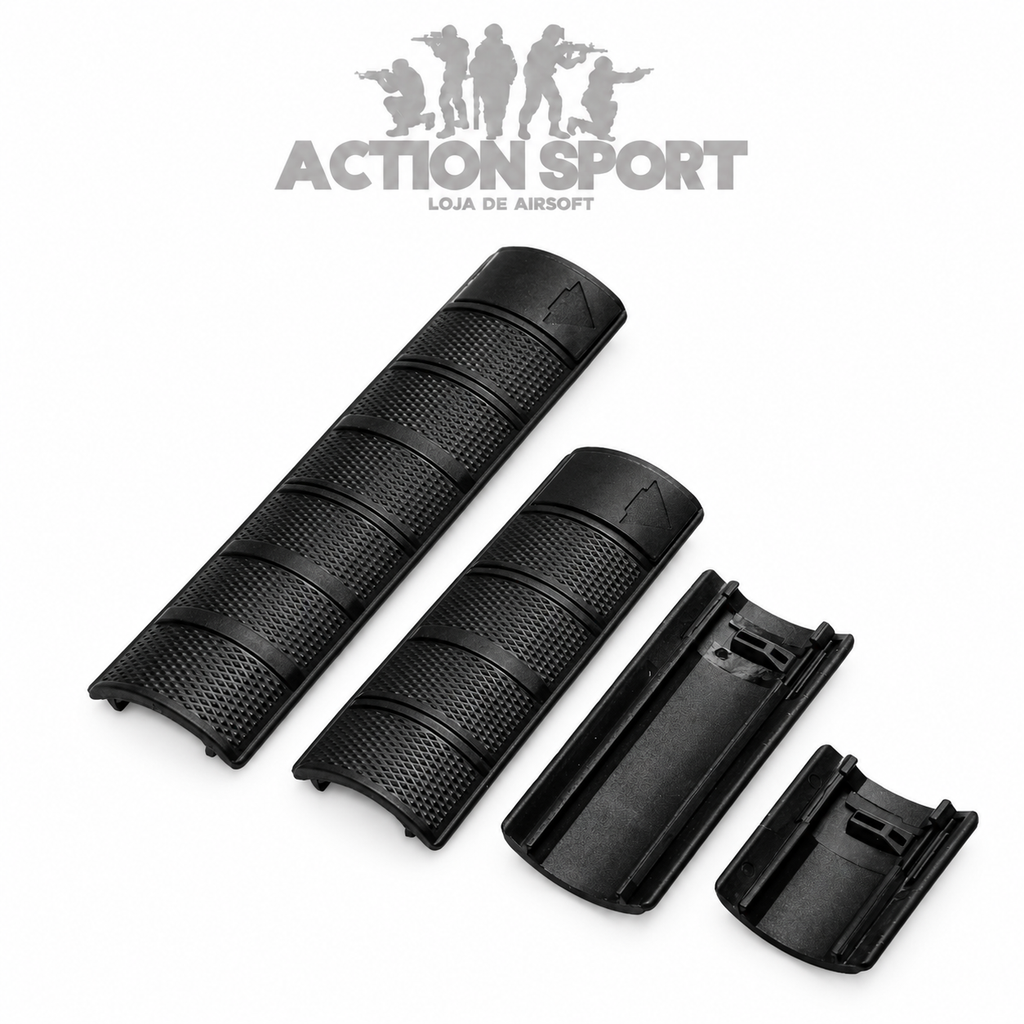 PROTETOR DE TRILHO MP 20MM PRETO (4 PEÇAS)