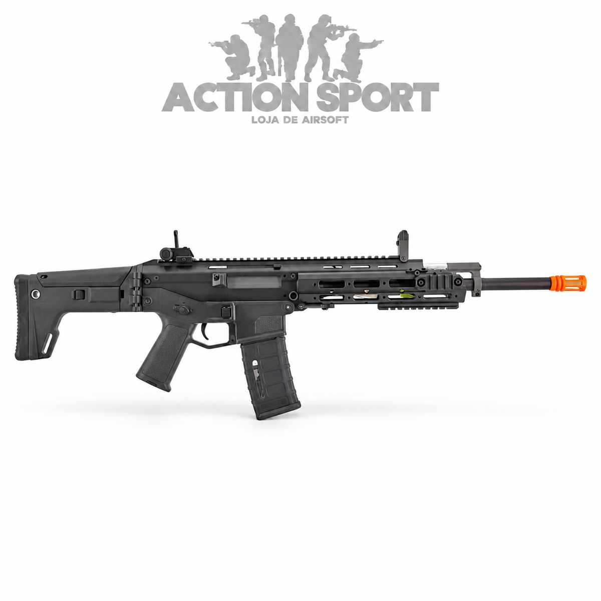 RIFLE DE AIRSOFT AEG A&K MASADA ACR PRETO 6MM (SOB ENCOMENDA)