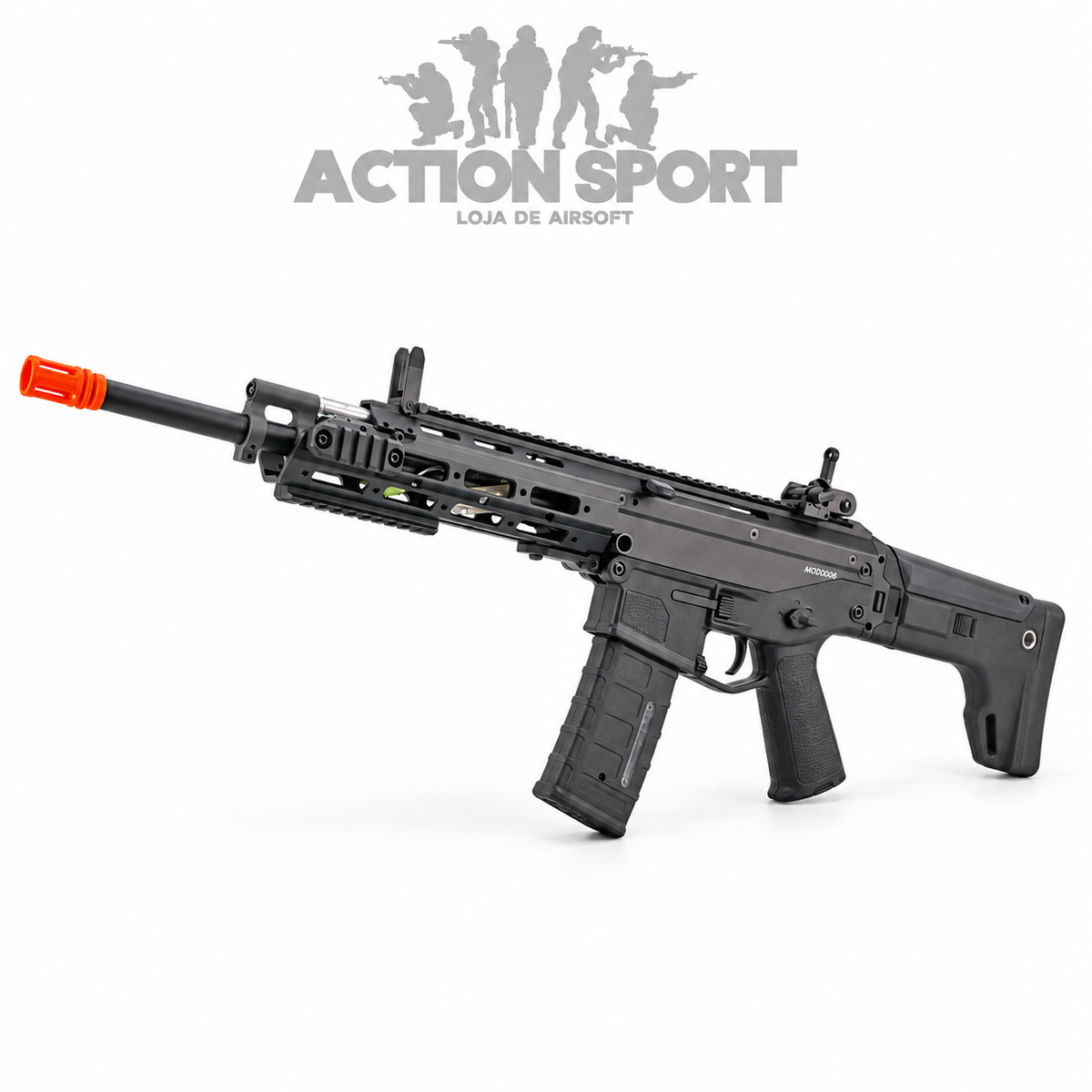 RIFLE DE AIRSOFT AEG A&K MASADA ACR PRETO 6MM (SOB ENCOMENDA)