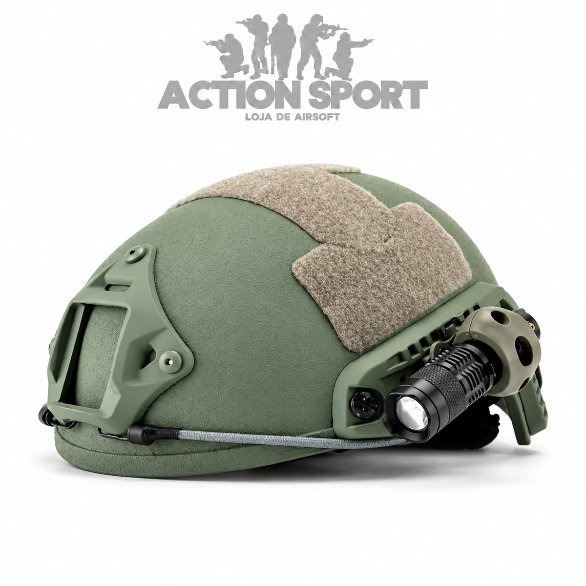 SUPORTE DE LANTERNA PARA CAPACETE TÁTICO