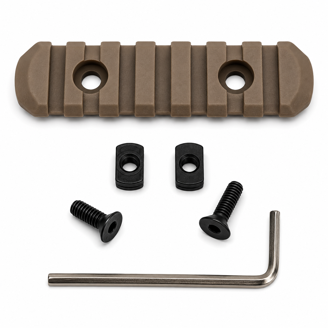 TRILHO M-LOK 20MM / 5 SLOT METAL - TAN