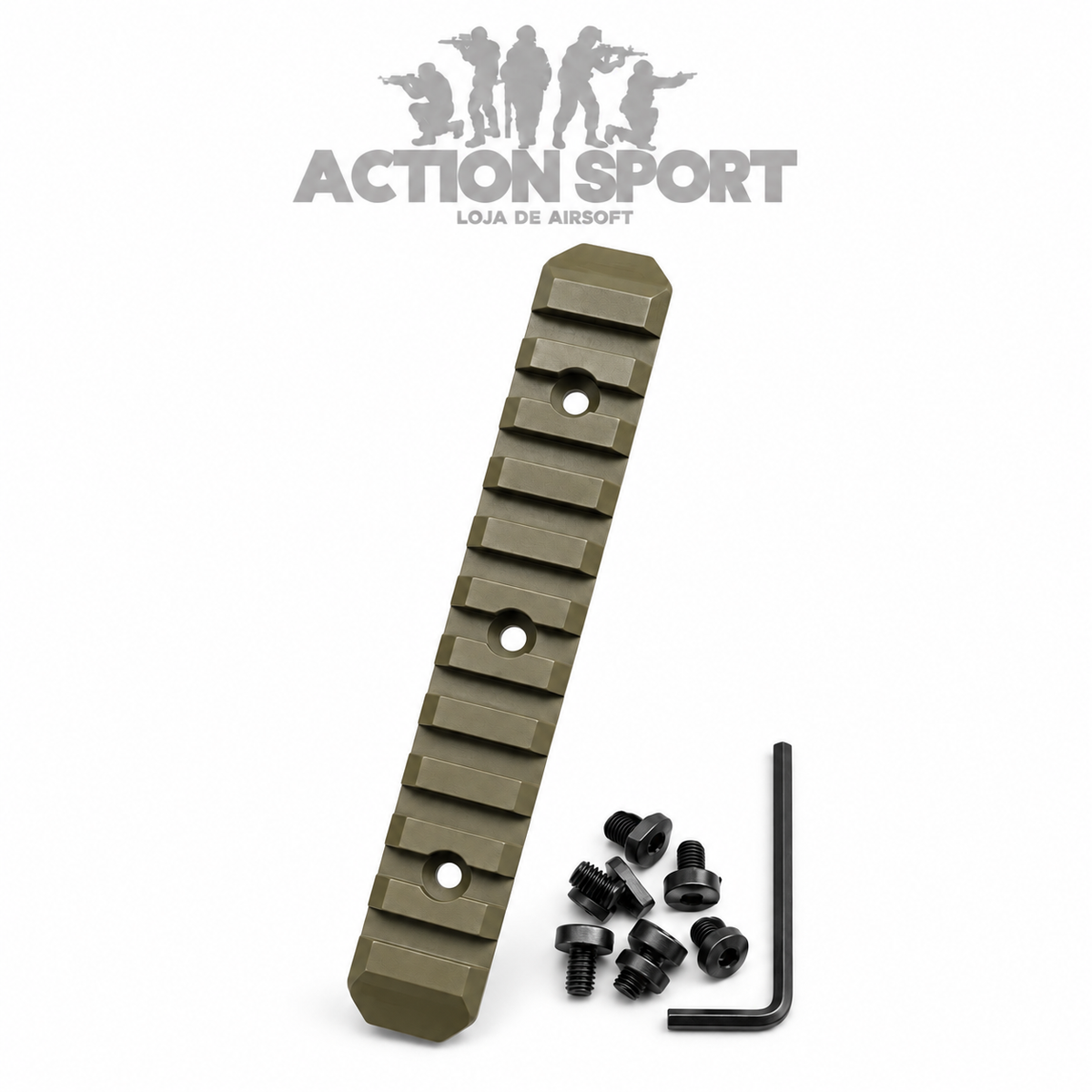 TRILHO M-LOK 20-22MM 11 SLOT METAL UFC TAN