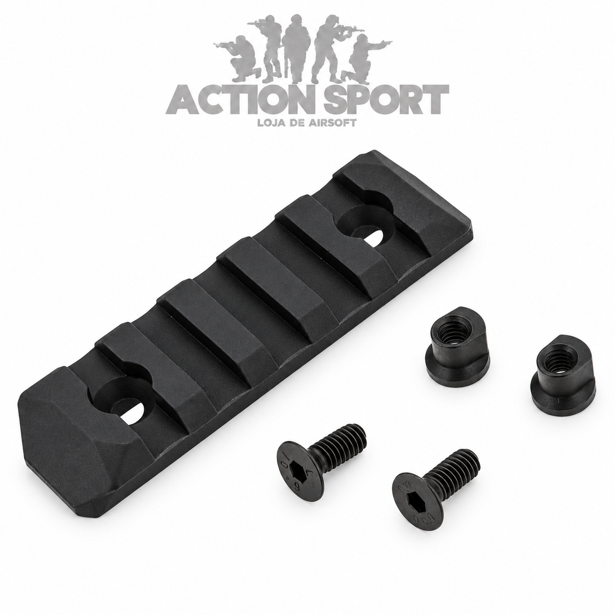TRILHO PTS KEYMOD 5 SLOTS PRETO