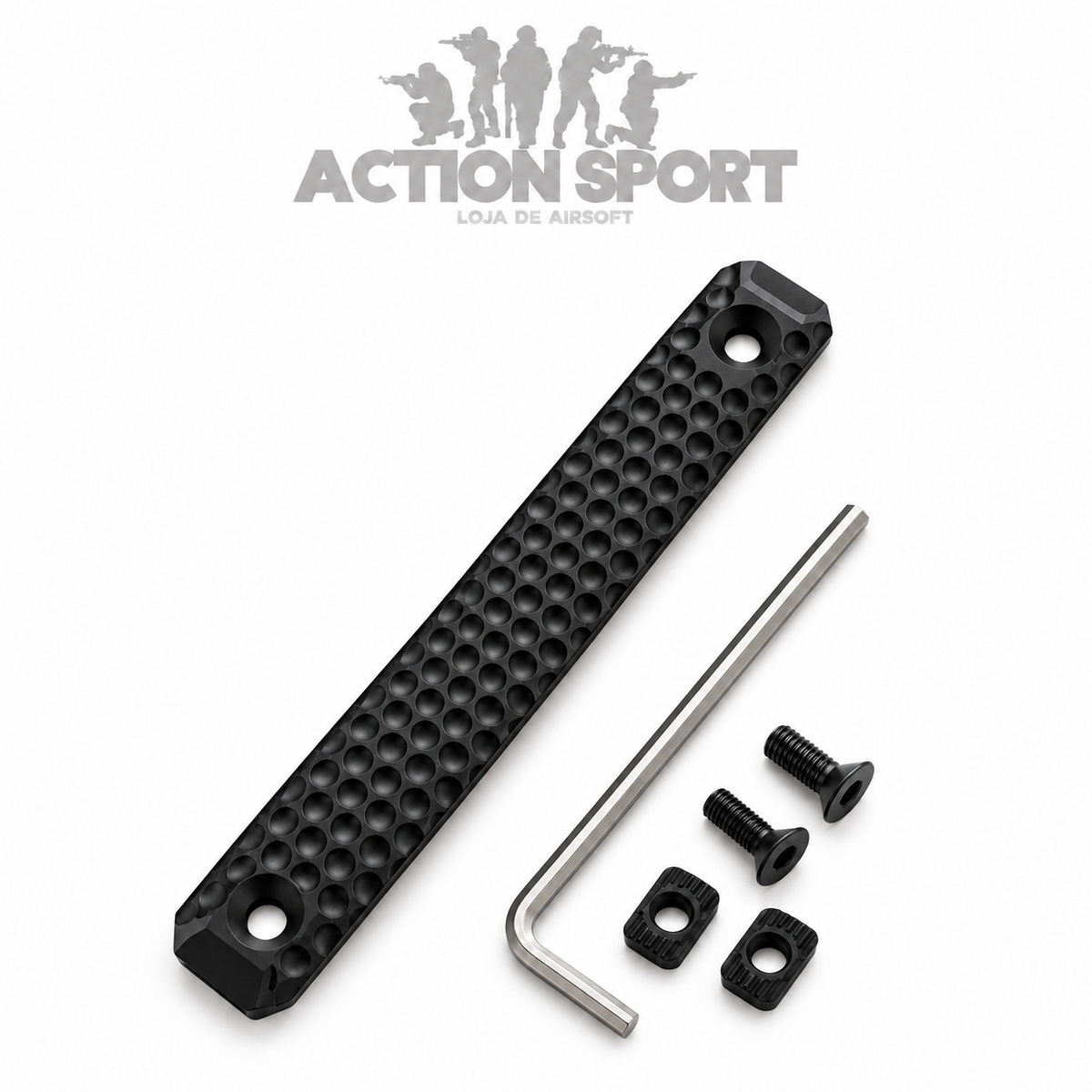 PROTETOR DE TRILHO LONGO PRETO MP (M-LOK E KEYMOD)