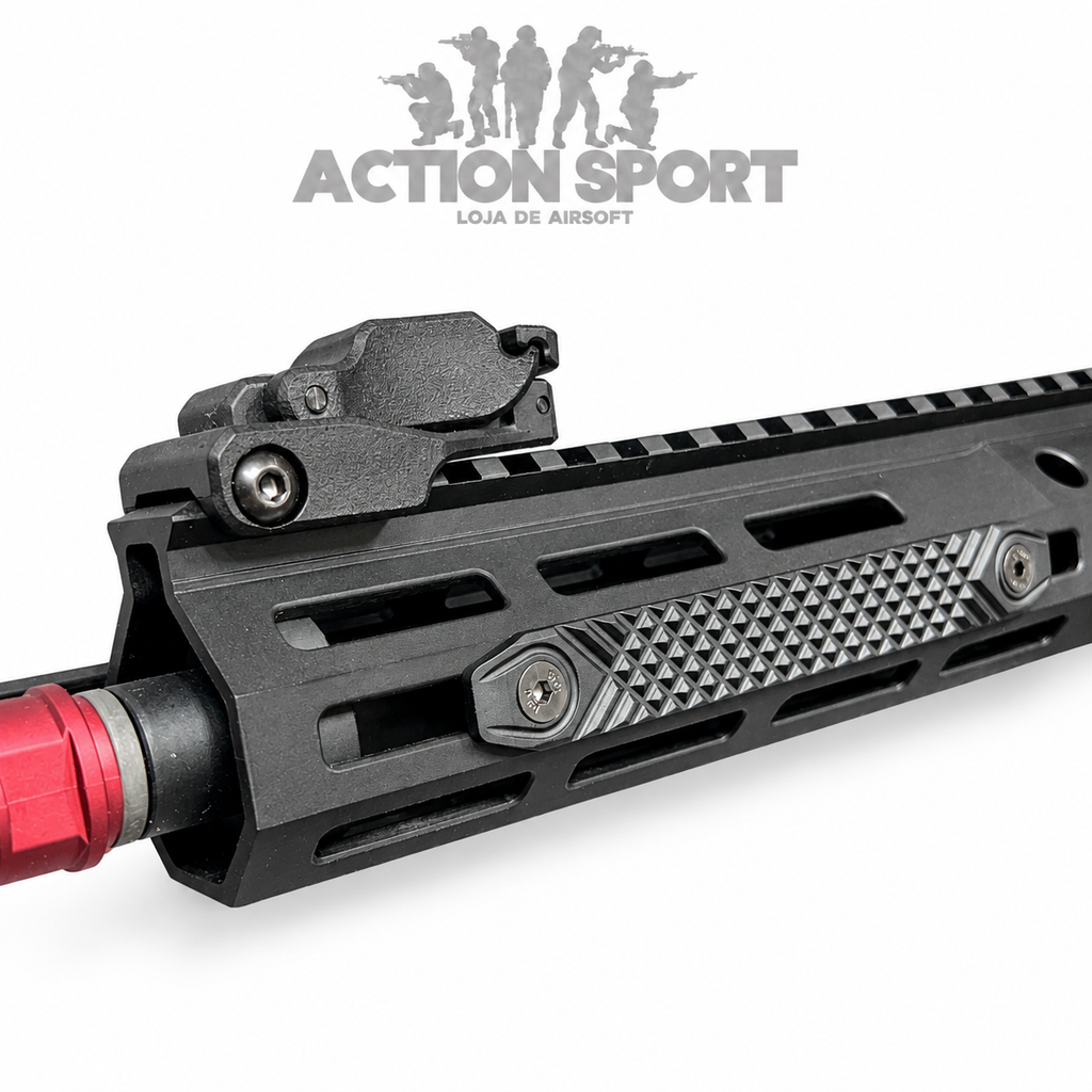 PROTETOR DE TRILHO CNC LONGO PRETO MP (M-LOK E KEYMOD)