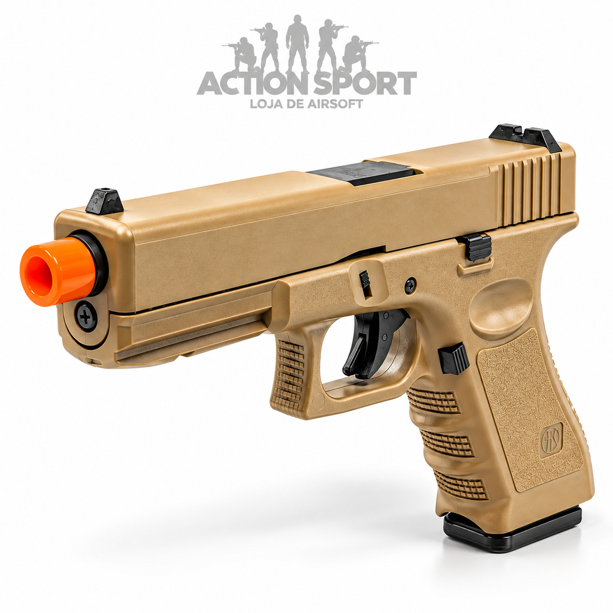 PISTOLA DE AIRSOFT GBB ROSSI GLOCK V17 TAN 6MM
