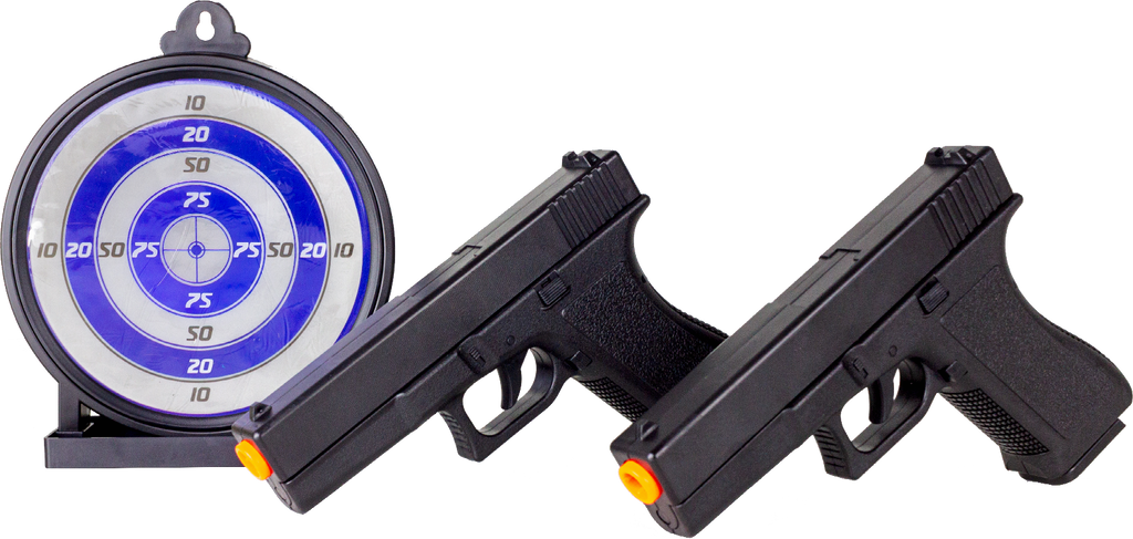 PISTOLA AIRSOFT VIGOR KIT ALVO GEL + V307(2 UN) MOLA 6MM