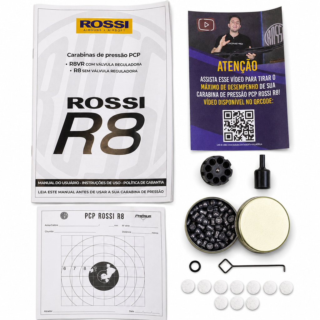 CARABINA DE PRESSÃO PCP ROSSI R8 SHORT 5,5MM