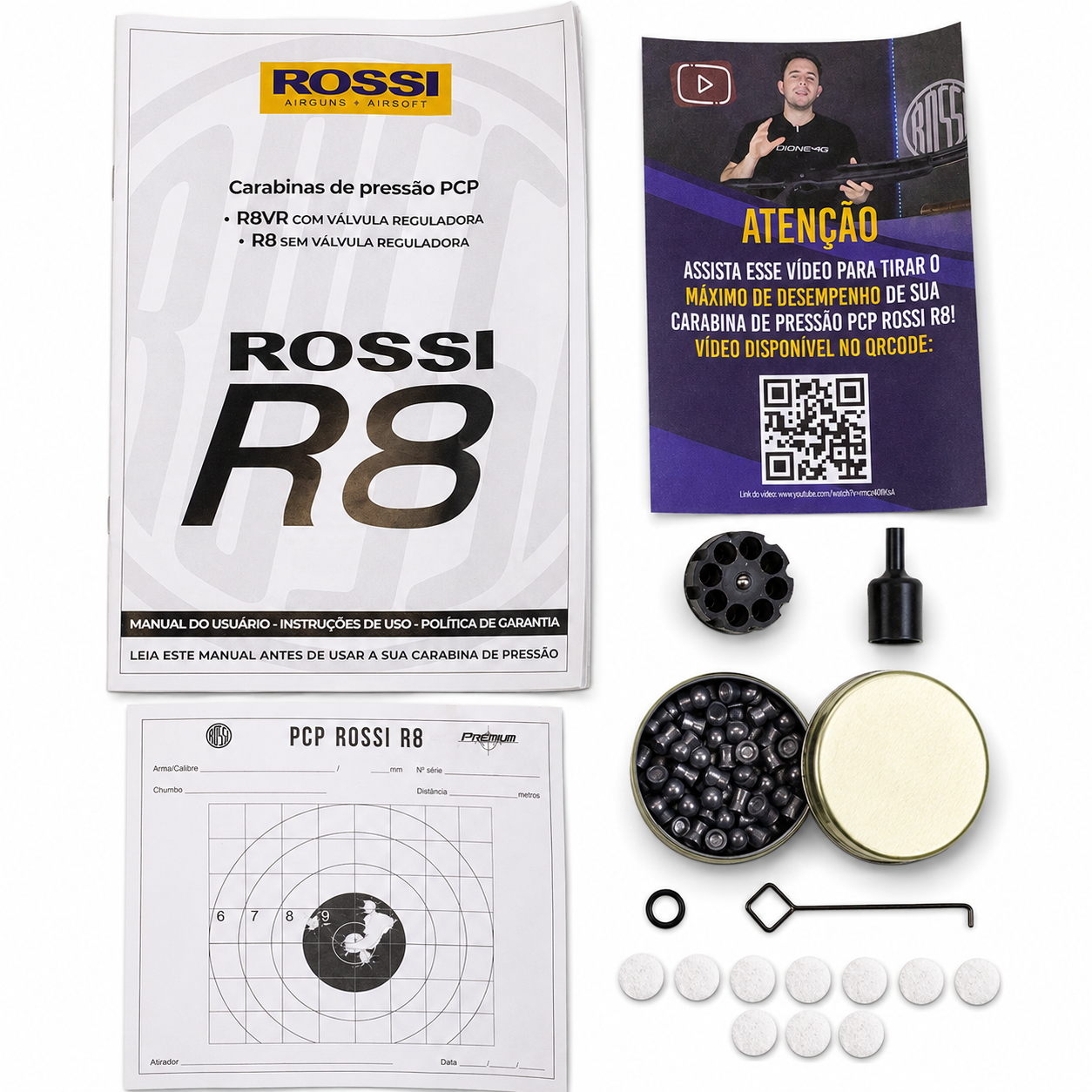CARABINA DE PRESSÃO PCP ROSSI R8 SHORT 5,5MM